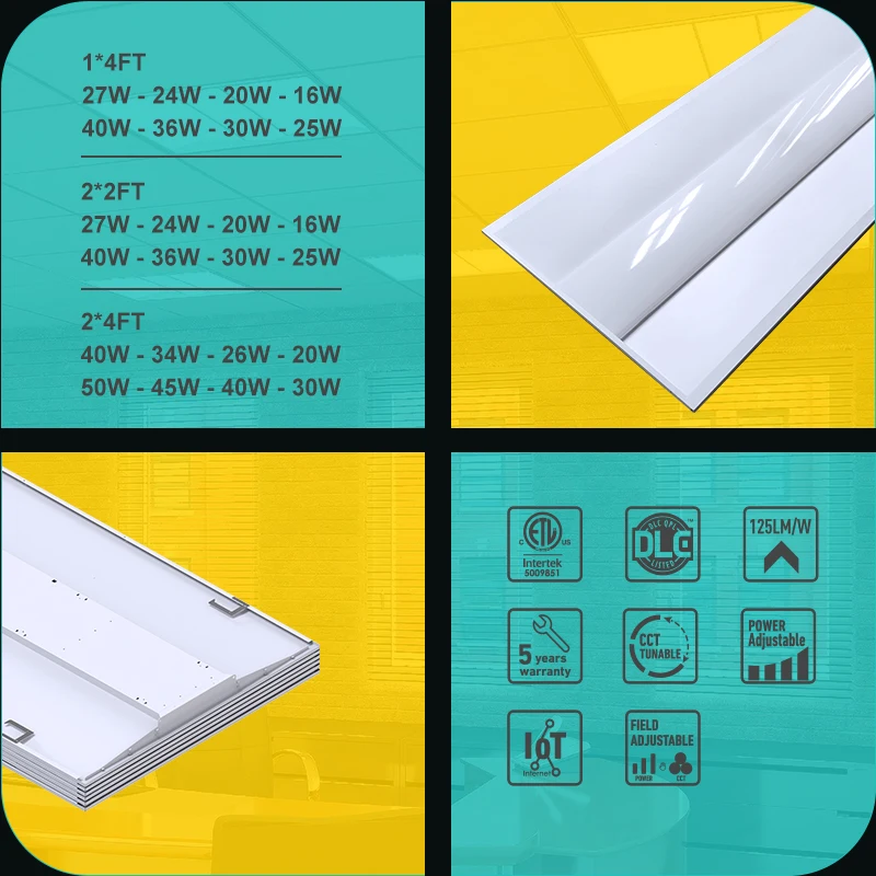 Direct Shipping Vietnam Factory Dimmable Drop Ceiling Panel Light LED Recessed Troffer Light