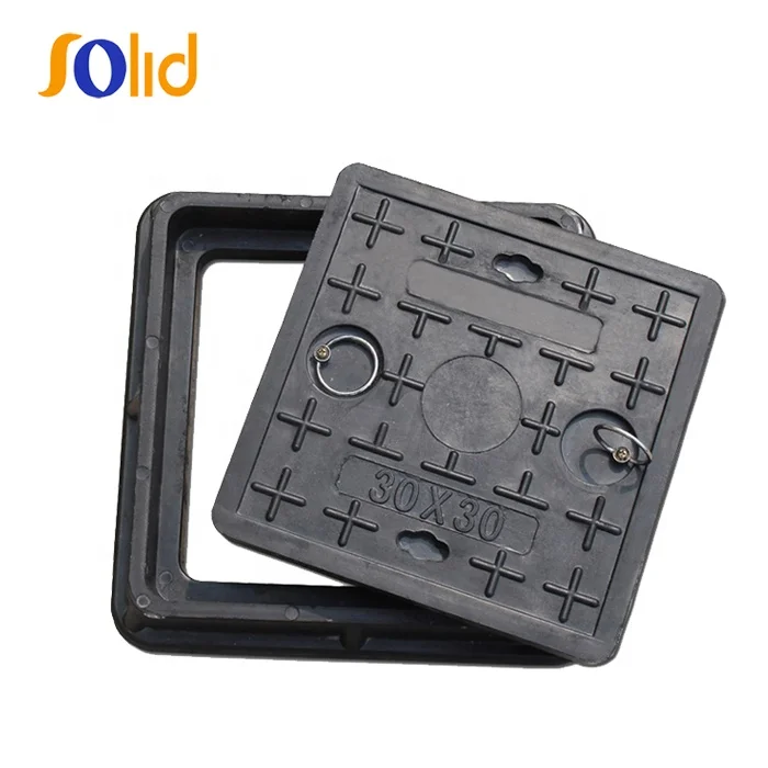 En124 C250 Ductile Iron Square Sewer Manhole Cover with Lock (C/O600)