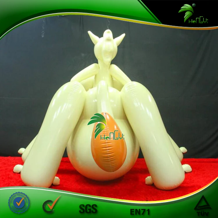 Hongyi Customized Inflatable Fox Girl Ride on Toy with Big Belly and Big Boobs
