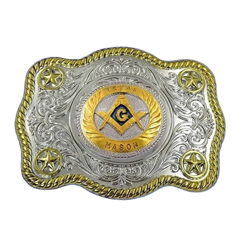 Wholesale Texa Star Western Style Metal Buckle Masonic Freemason Belt Buckle