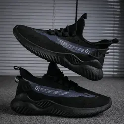2021 осенние мужские ботинки в Корейском стиле; Модная обувь; Обувь для спорта и отдыха для бега модная обувь весна приятная плетеная сетка