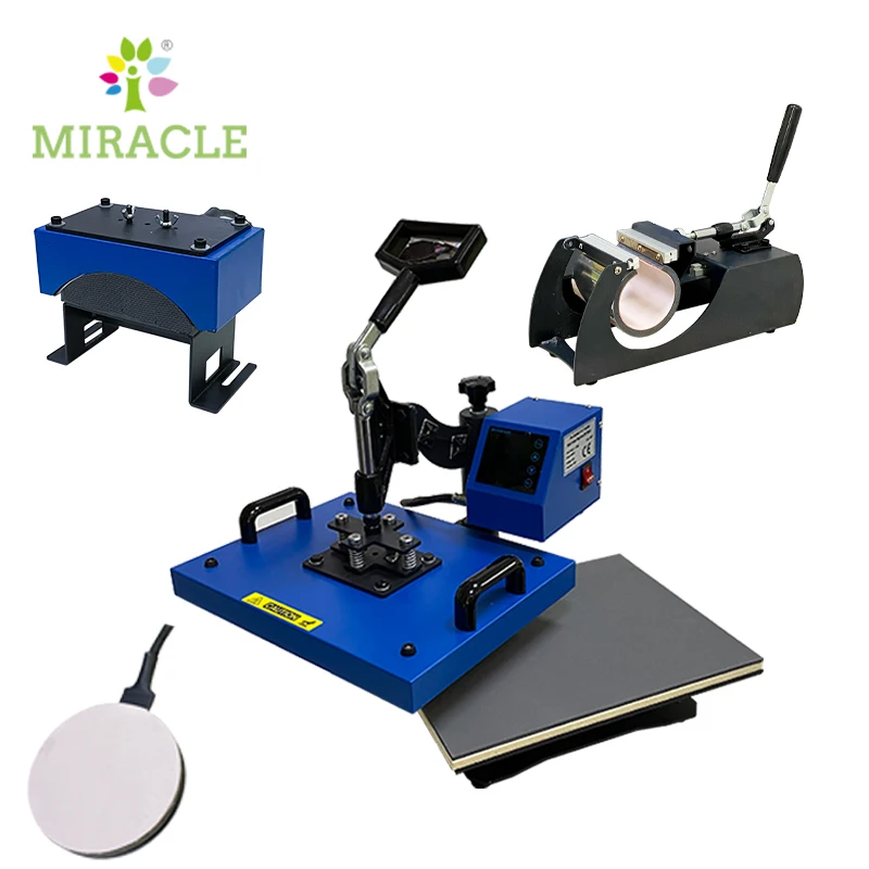 4 In 1 Combo heat press Machine for T shirt Sublimation Heat Press Machine For Mug Hats Plate