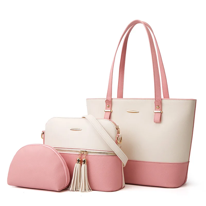 Factory direct ladies women hand bag set custom wholesale female handbag sets 6 pieces women bags set