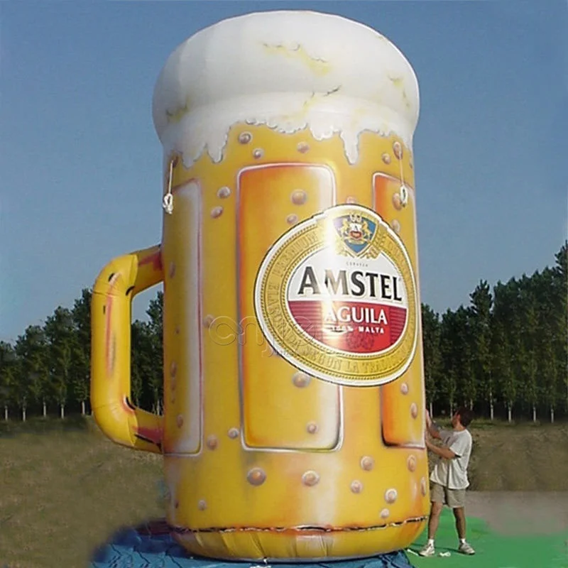 Outdoor Advertising Giant Inflatable Drink Cup Bottle With LED Light for Promotion Activity