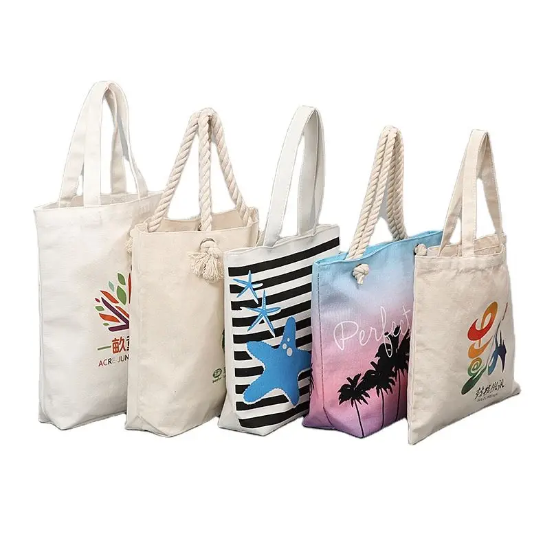 Top Design Canvas Tote Bag with pocket and zipper  with inside pockets manufacturer canvas fabric for bags