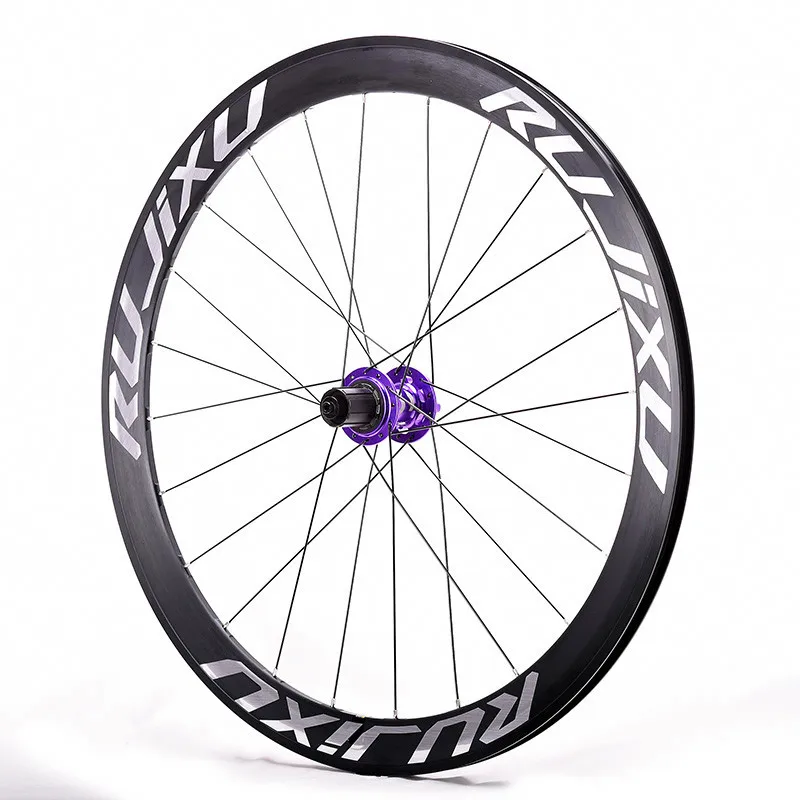 700C RUJIXU 50mm aluminum alloy 5 bearing barrel shaft quickly remove road car disc brake wheel set