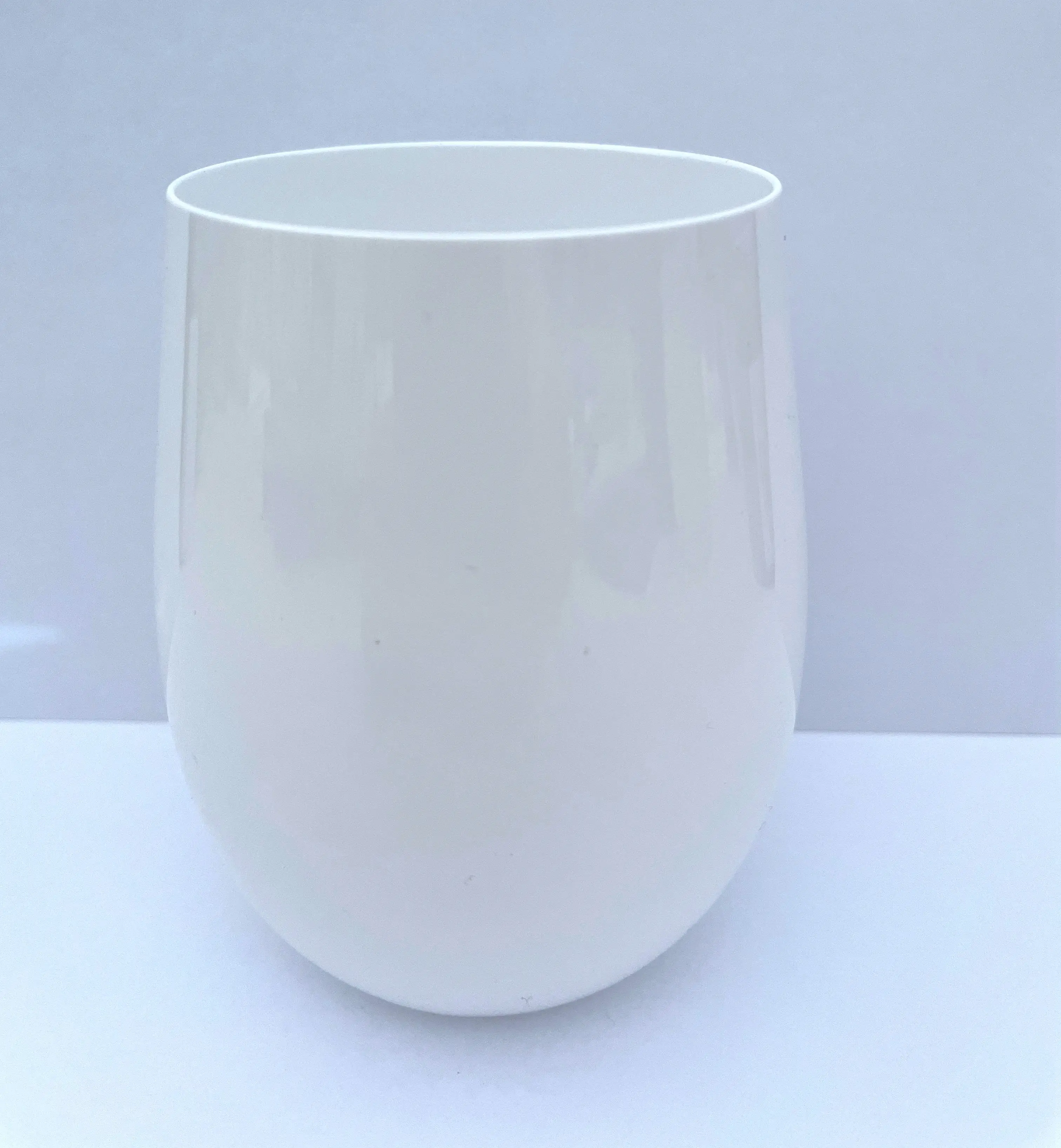 Unbreakable white Custom colored Sublimation Plastic Blank Tumbler Goblet Personalized Restaurant Stemless Wine Glass