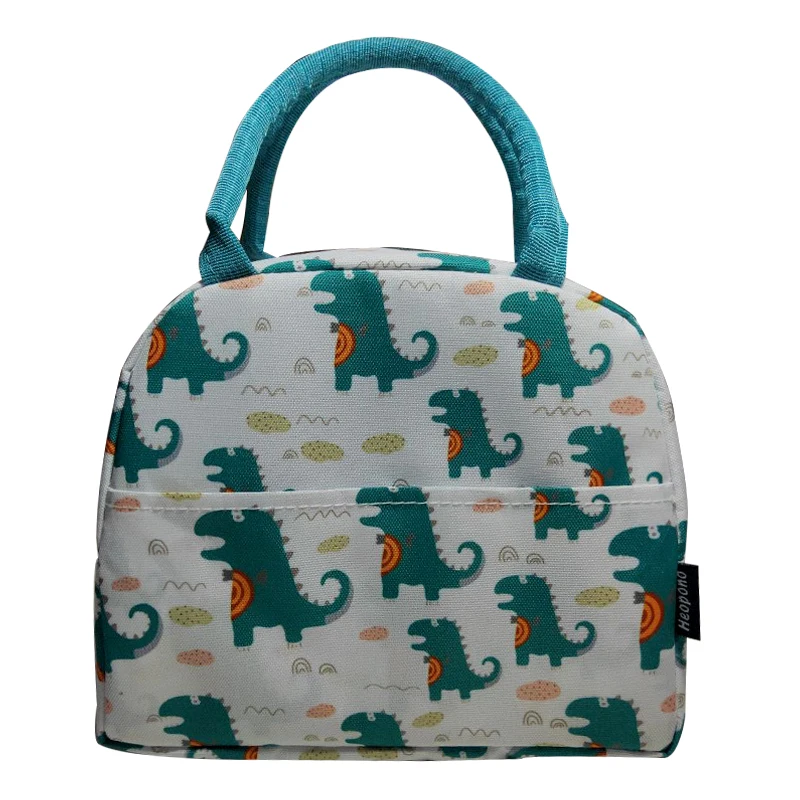 Heopono Waterproof Simple Elegant Design Fashion Child Cute Polyester Best Cheap Large Insulated Bags For Food Lunch Cooler