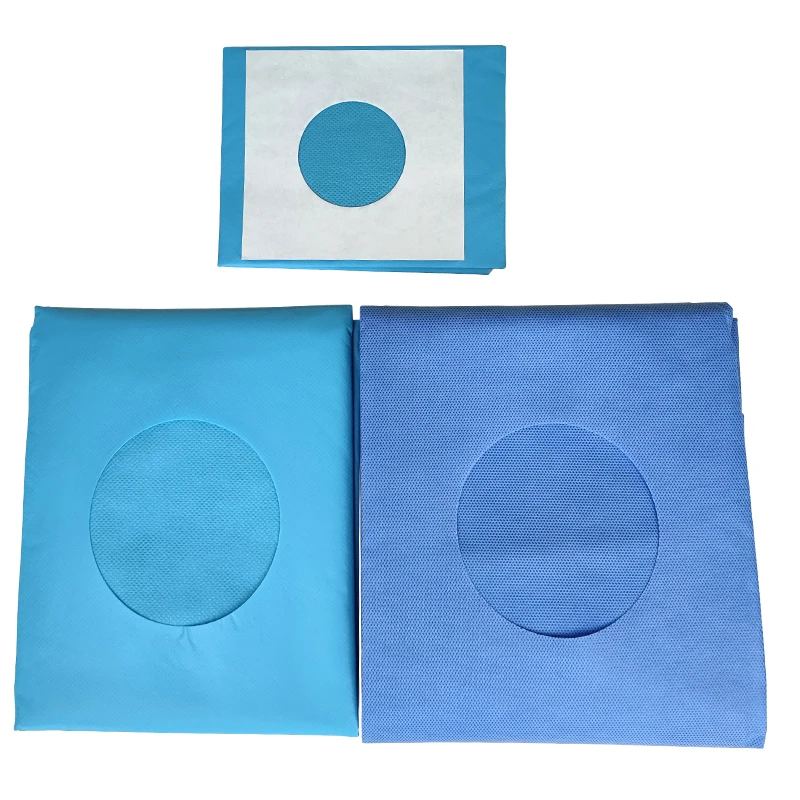 Sanqi OEM Custom Non Woven Fabric PP SMS PE Wholesale High Quality Hospital Surgery Procedure Disposable Drapes With Hole