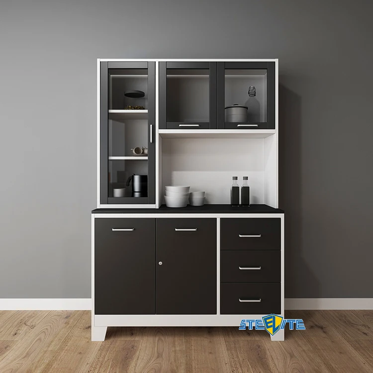 European Style Small Kitchen Furniture Metal Kitchen Cabinet Design