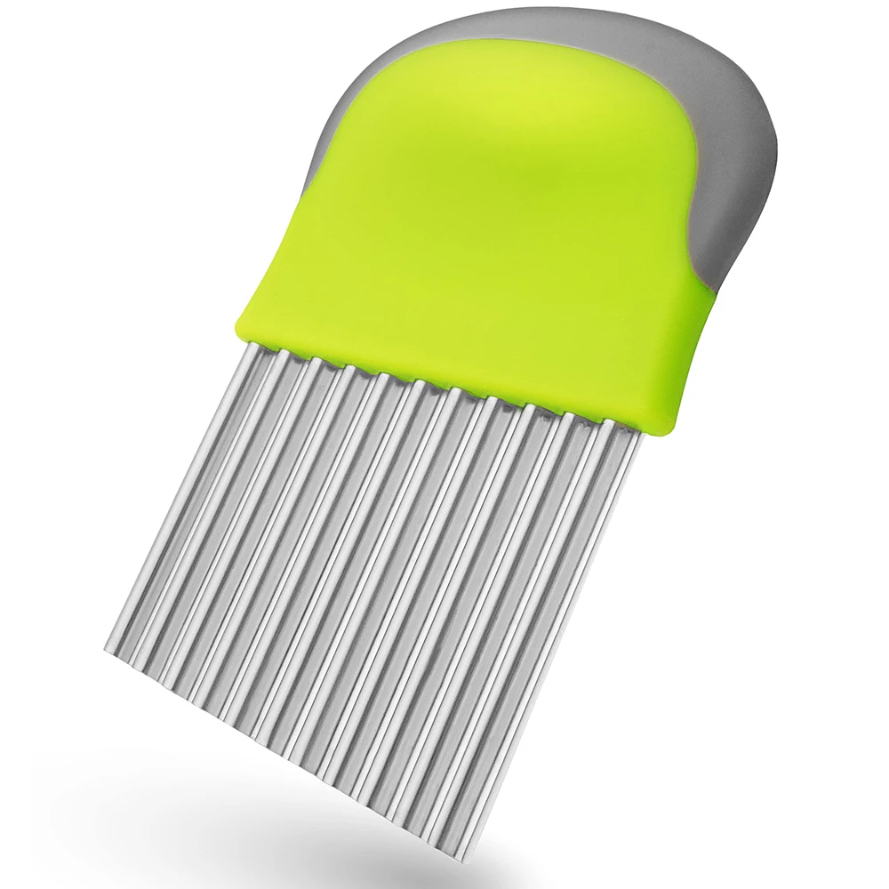 Dishwasher Safe Stainless Steel Corrugated Knife Wave Cutter for Vegetables and Fruit