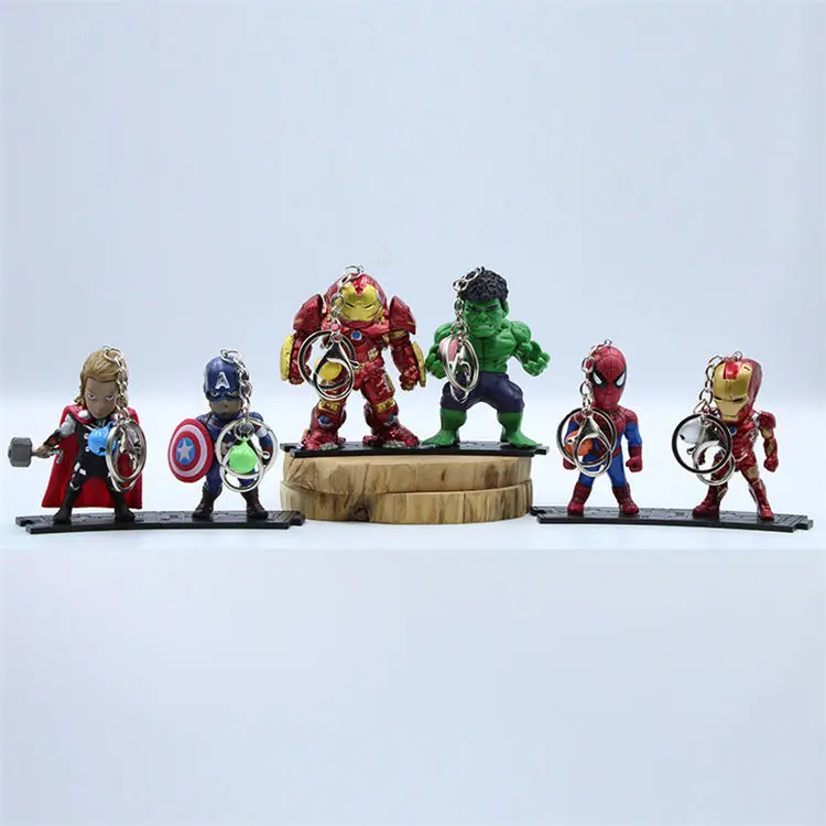 Custom iron man Thor Hulk Promotional Gifts Super Hero Hot Sale Keychain Price Larger Mexican Keychain