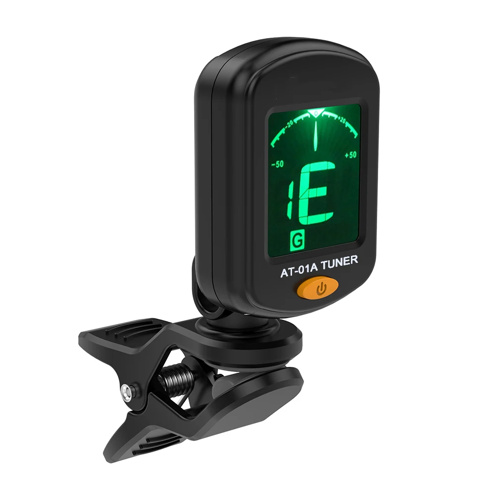 Guitar Tuner Rotatable Clip-on Tuner LCD Display for Chromatic Acoustic Guitar Bass Ukulele Guitar Accessories