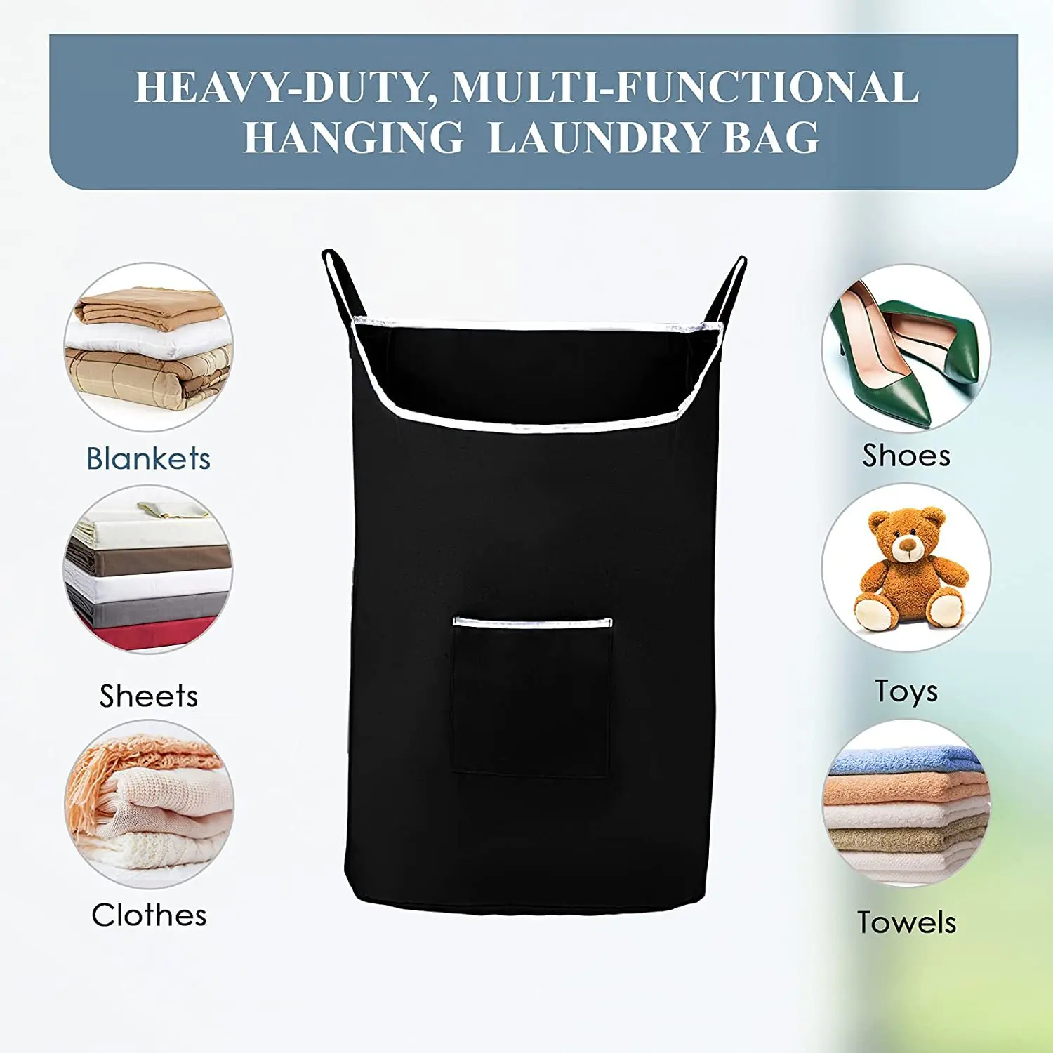 Oxford Cloth Store Dirty Clothes Hanging Bag Change Laundry Bathroom Supplies Storage Bag Store Dirty Clothes Hanging Bag