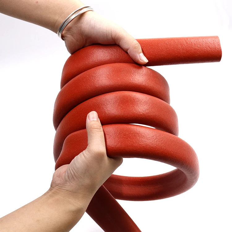 Wholesale Flexible Silicone Foam Sponge Tube Red High Temperature Resistant Flame Retardant Silicone Foam Hose