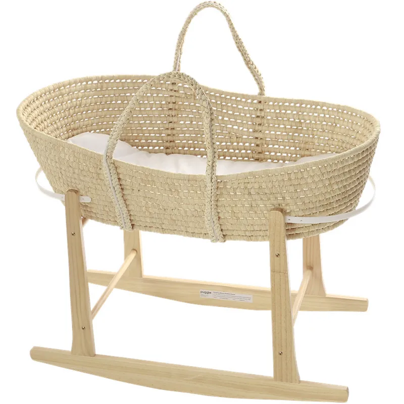 Factory wholesale price Hand-woven baby sleeping moses basket