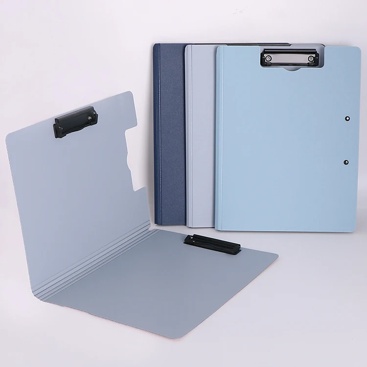 SUNSHING A4 File Folder Clipboard Writing Pad Memo Clip Double Board Paper Clips Test Paper Organizer Foldable Document Holder