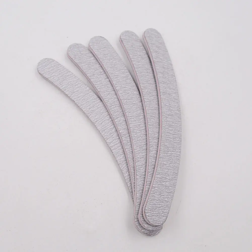 Japan Sand Paper Zebra Grey Nail File 100/180 Grit for Poly Nail Gel Manicure Kit Salon Home Use Nail File