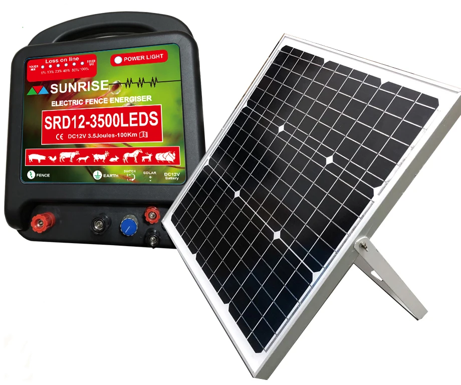 The most powerful 3.5J  solar fence controller portable electric fence energizer with CE certificate for cattle & horse&sheep