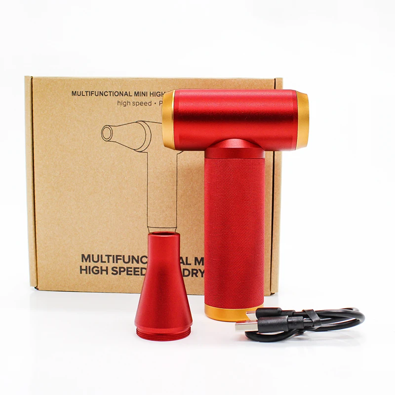 Multifunction Negative Ion Leafless Mini Hair Dryer Usb Rechargeable 12V Super Sonic Travel Small Hair Dryer