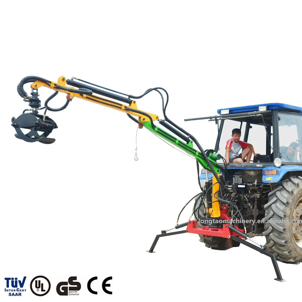 CE approved best price 4 wheel driving ATV/UTV wood timber log trailer loader with dumper box