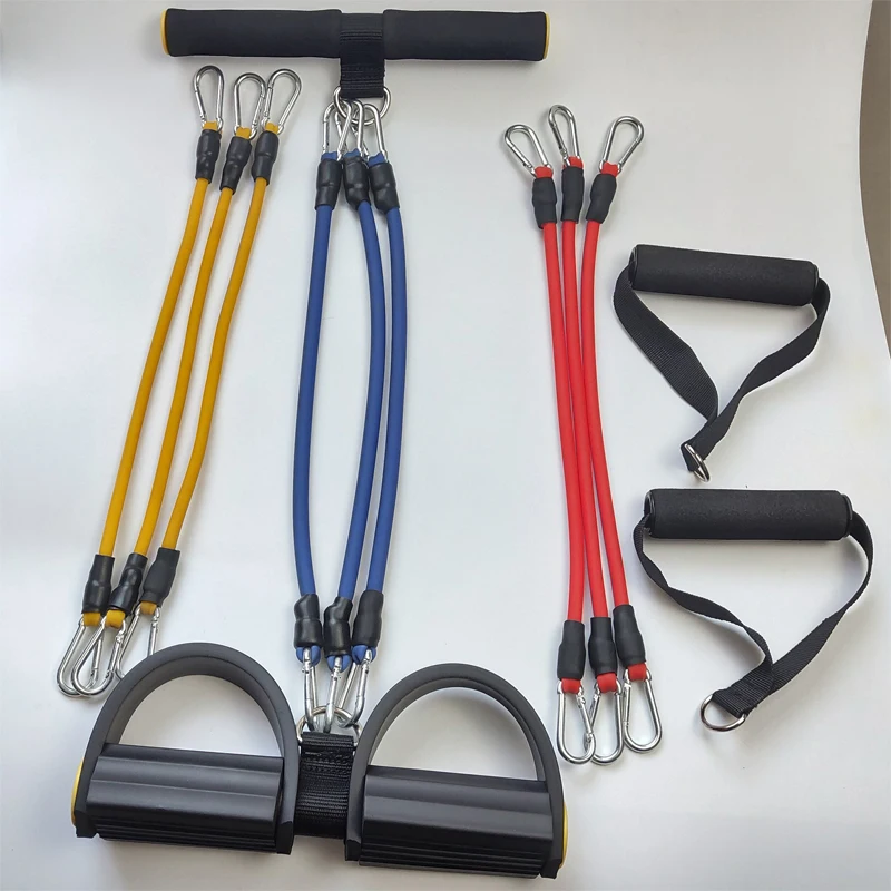 Abdomen Expander Strength Trainer Elastic Abdominal Exercise Four-tube Pedal Pull Tensioner