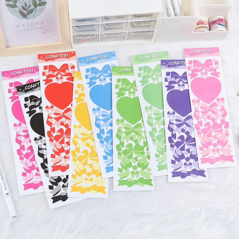 Korean INS Fashion Colorful Ribbon Sticker DIY Cell Phone Decoration Sticker
