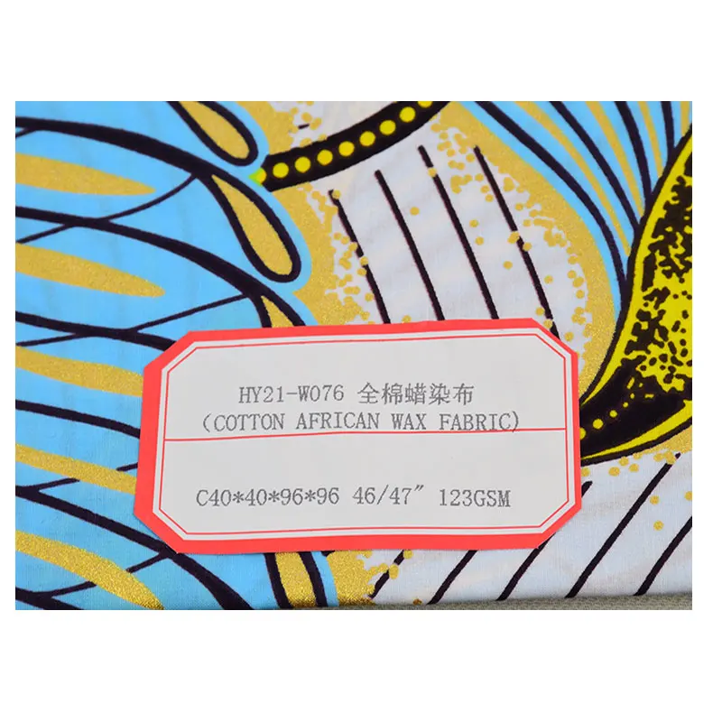 Multi-Color African Wax Print 100% Cotton Fabric