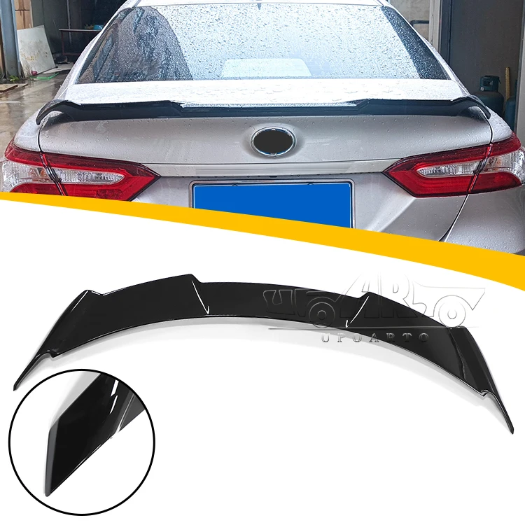 Haosheng Manufactory Good Craft Car Decoration ABS Plastic Carbon Fiber KN Style Rear Spoiler For Toyota Camry 2018 2019 2020