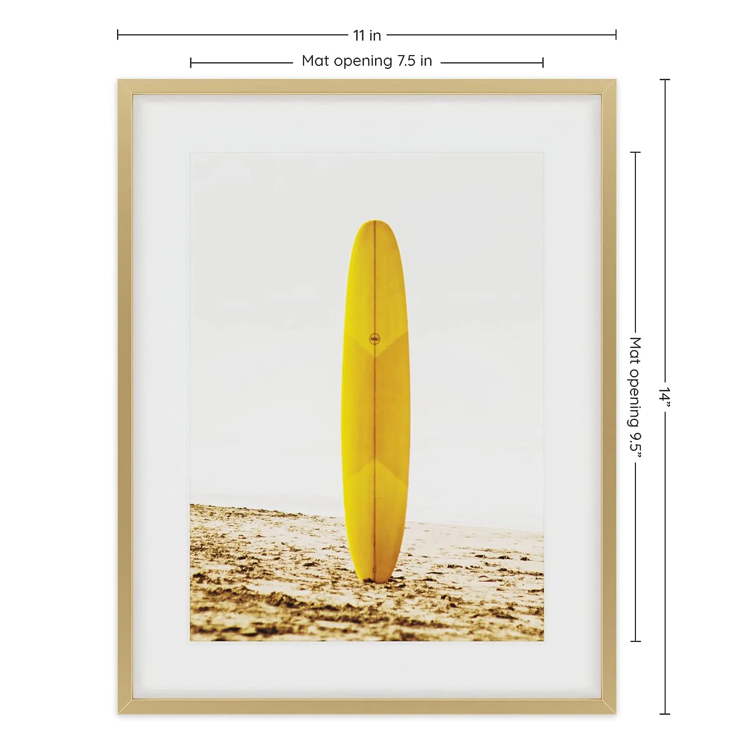 11x14 Gold Frame Matted Metal Aluminum Picture Frames For Wall Poster Frame