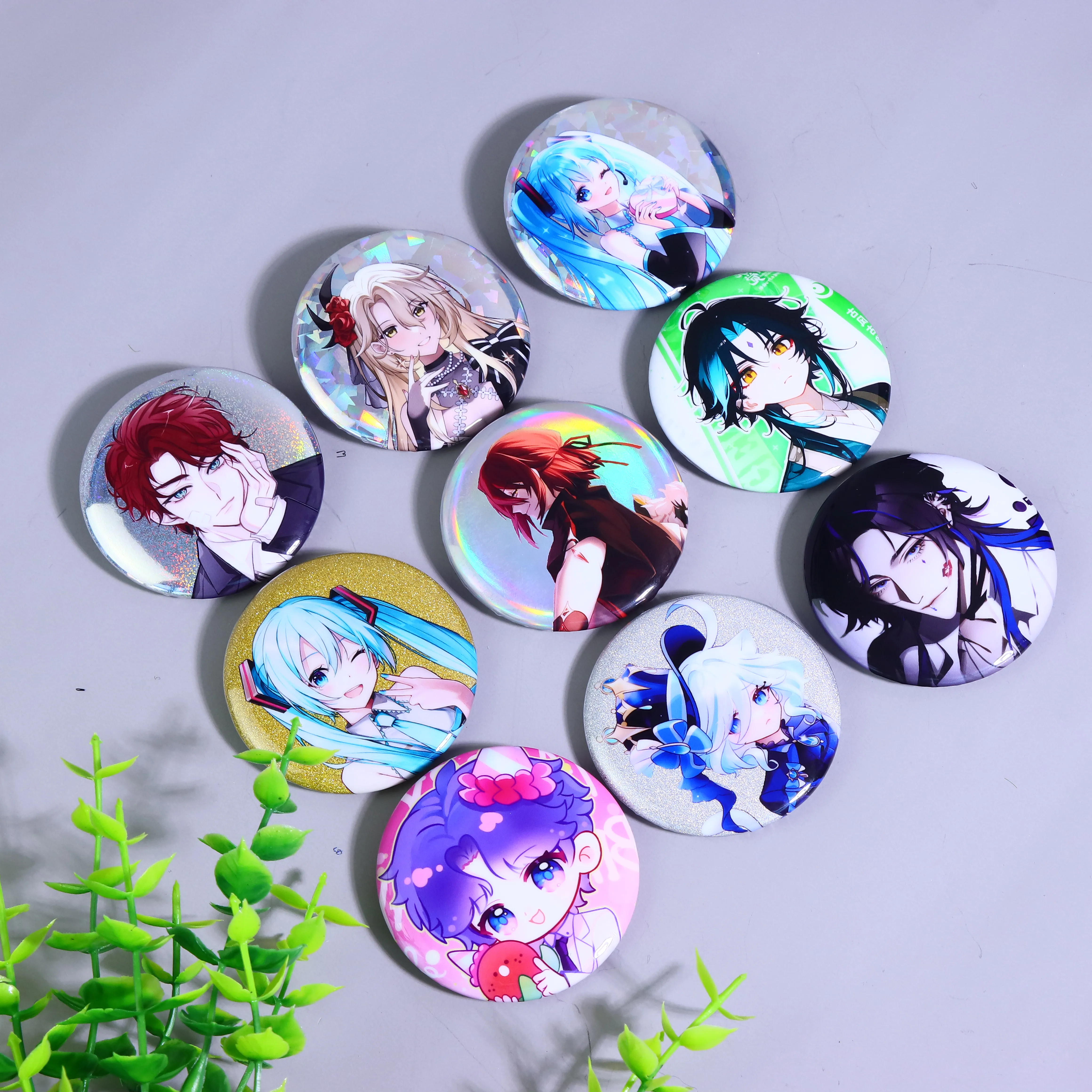 Wholesale Button Badge 44mm-58mm-75mm Custom Logo Pin Round Shape Badge Button Pin Badge With Safety Pin Promotional Gift