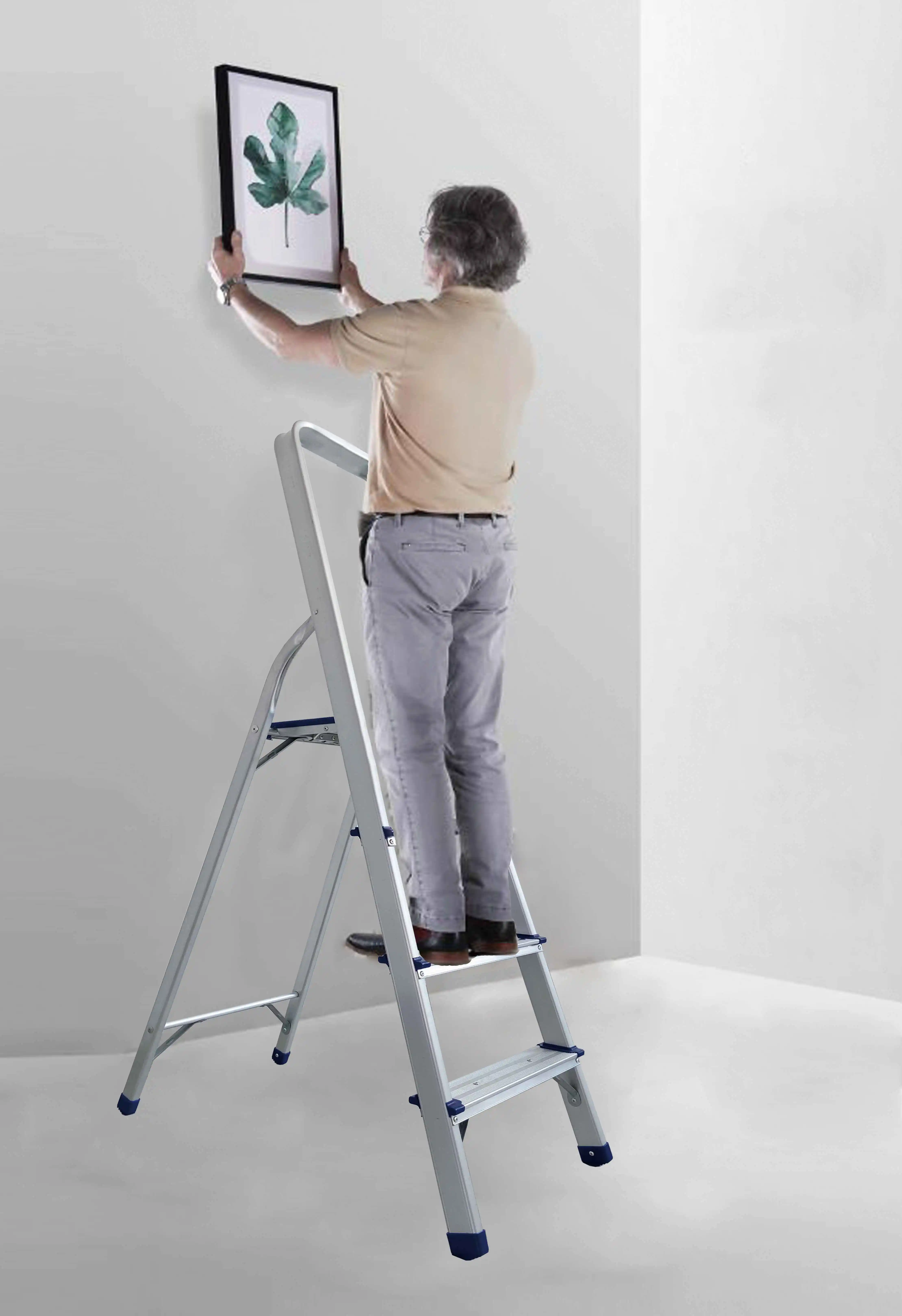 Cheap High Quality Factory lightweight household step aluminum ladder kitchen step ladder