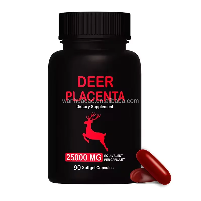 Factory Price Custom Anti Aging Capsules Deer Placenta Capsules Skin whitening deer placenta powder