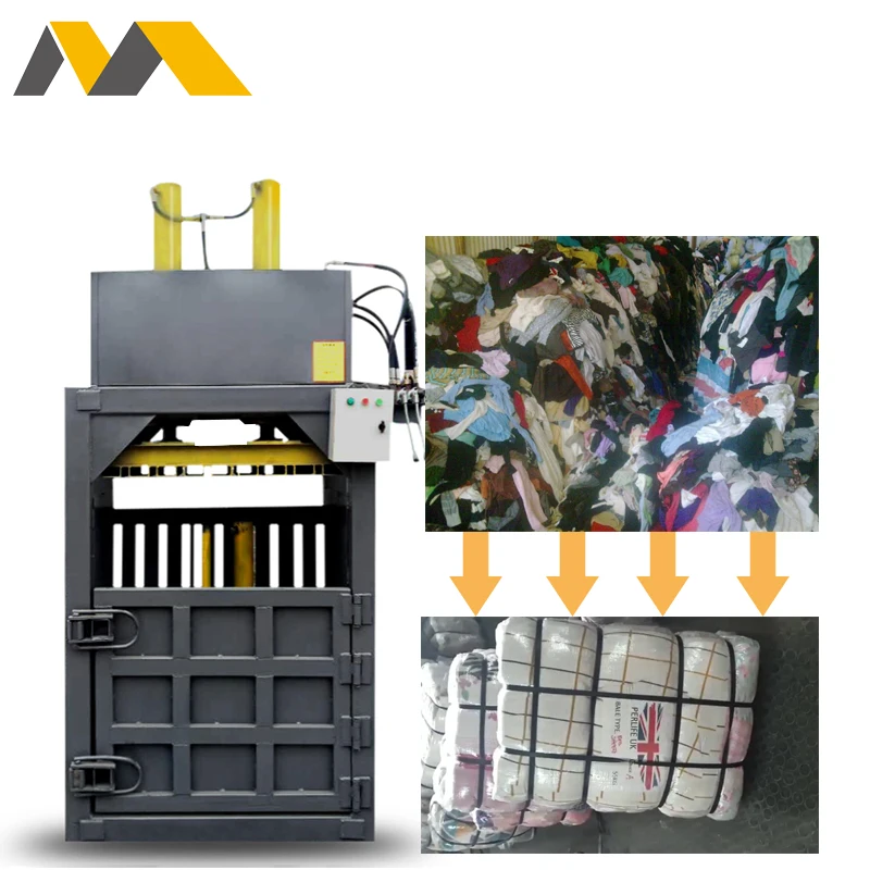Hydraulic Vertical Compactor New Baling Machine different model for Used Clothes from Myway Machinery