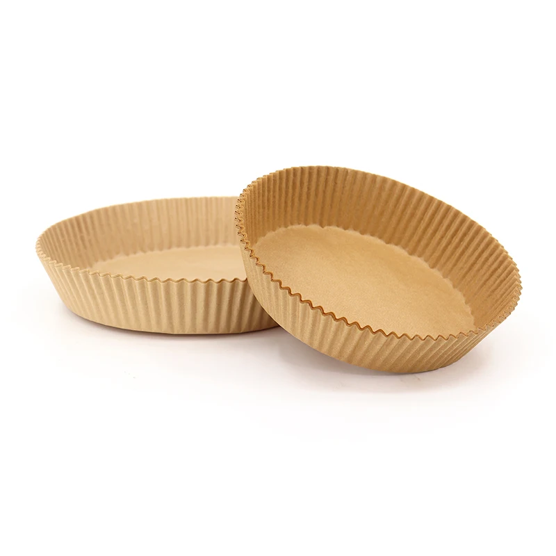 Hot Sale Silicone Coated Round Parchment Paper Air Fryer Disposable Paper Liner Waterproof Non-Stick Air Fryer Liners