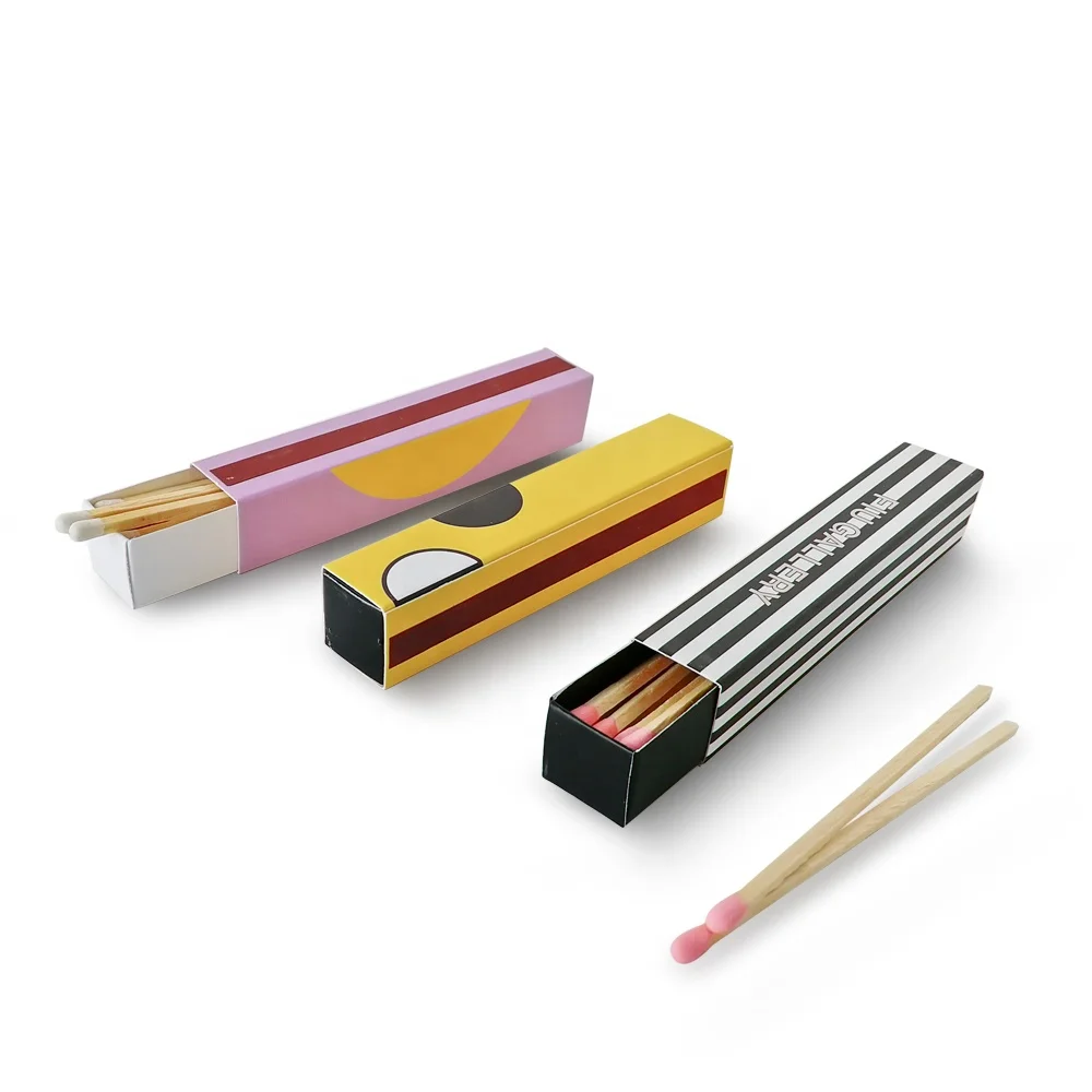 Hot Sale 10cm Matches Stick Packaging Custom Lipstick Matchbox Wholesale