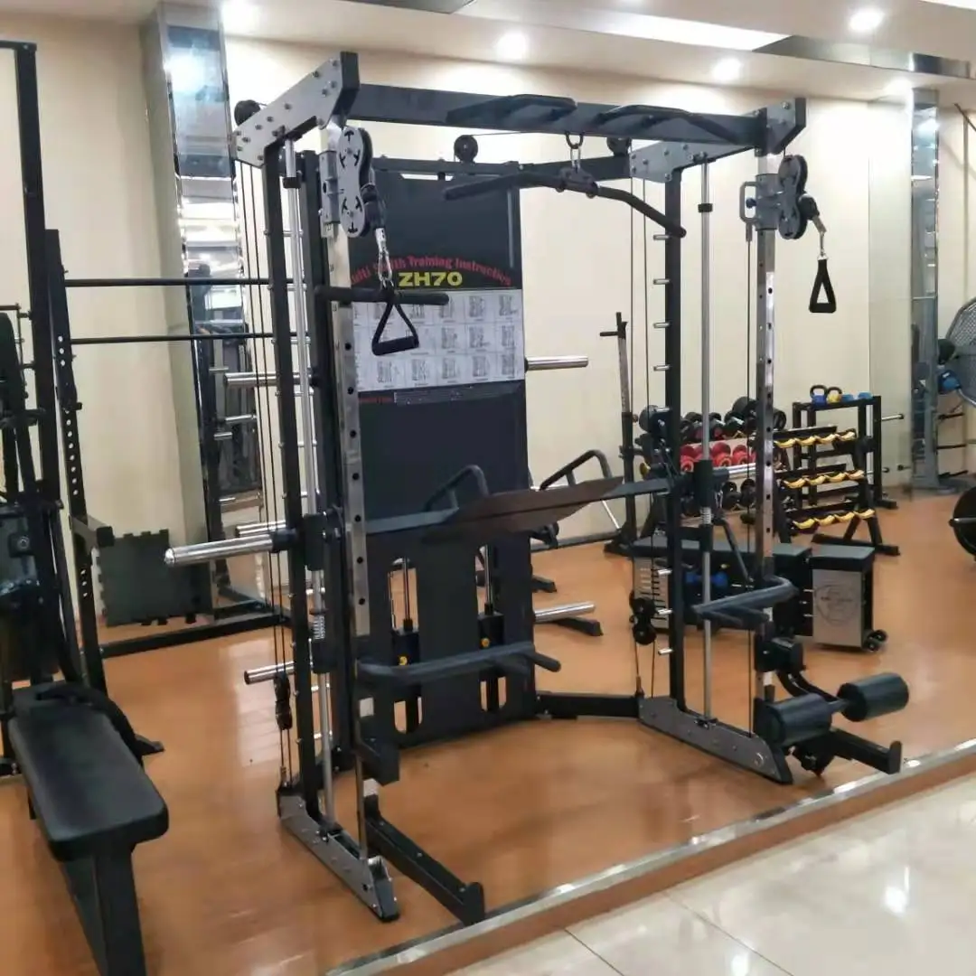 exercise equipment muliti smith machine with dual weight stack JG-ZH70C