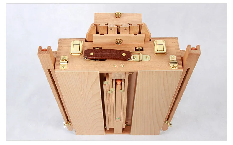 artist wooden sketch easel stand for painting display, tripod easel box