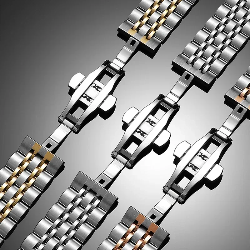 CAOWTAN 22mm 20mm Strap for Samsung Galaxy Watch Classic 6 5 4 5Pro Gear S3 Metal Steel Band Active 2 for Huawei Watch 4 GT3