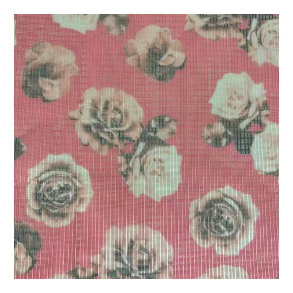 New arrival custom pattern fabric printing 75D 150D 100%polyester sexy mesh tulle fabric for clothing