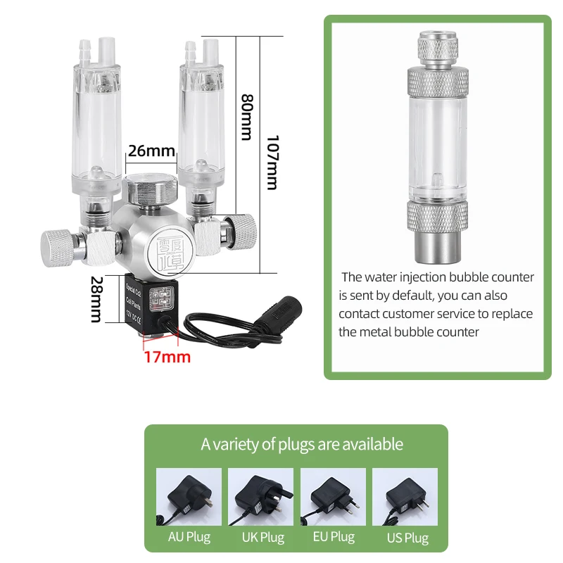 WYIN R106X DIY co2 регуляторы цилиндров аквариумные аксессуары из алюминиевого сплава аквариумный
