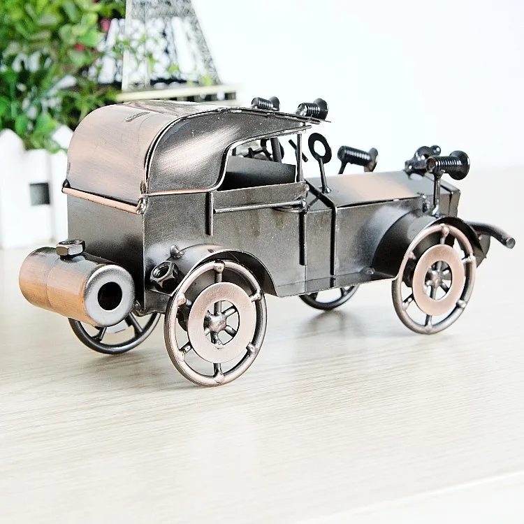 Supply antique motorcycle metal crafts classic car model