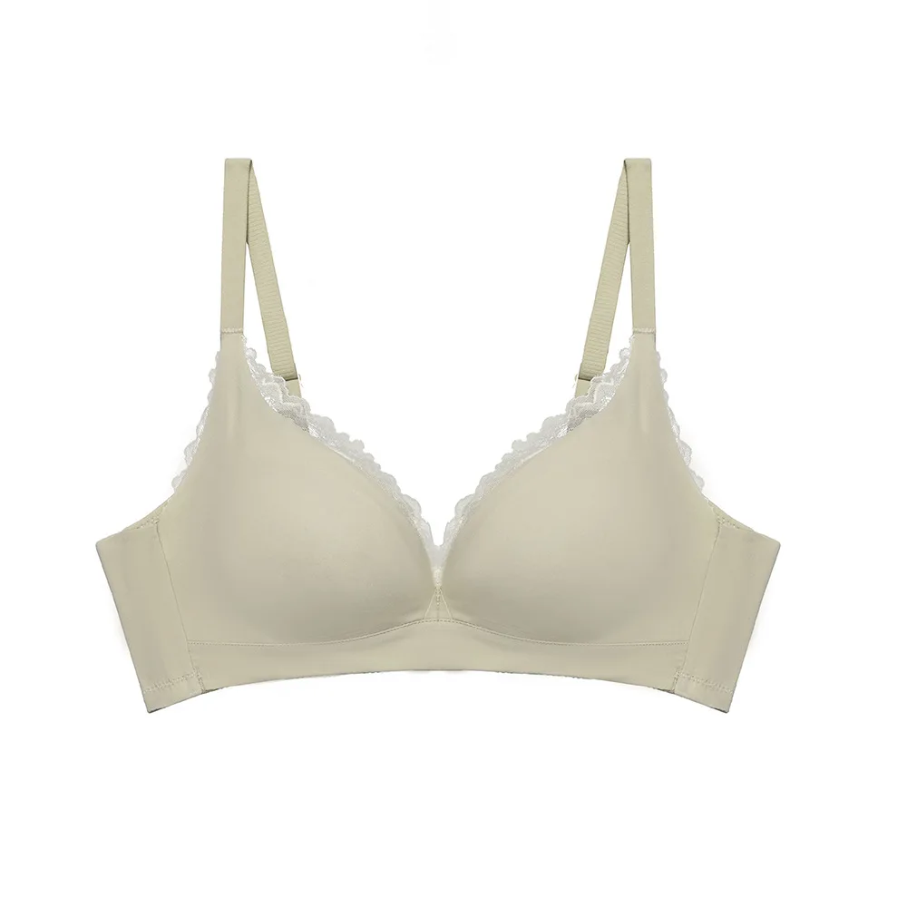 Comfortable Seamless Everyday Style Small Chest Push-Up Bra for Adults 100% Silk Lining Wire-Free Adjustment Woven Breathable