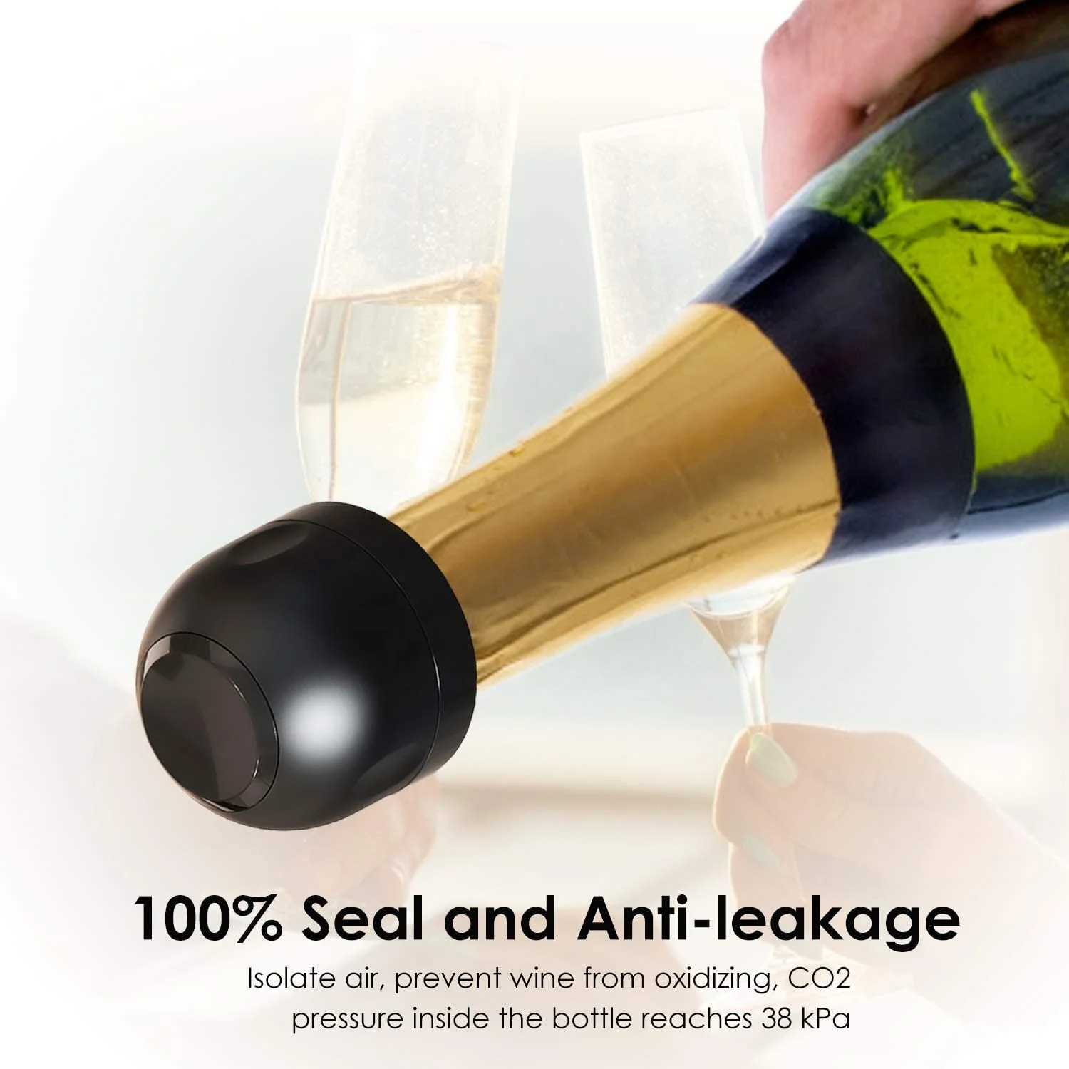 Champagne Stopper High Quality Plastic Vacuum Bottle Stopper Bar Gadgets Wine Preserver Cover with Lock