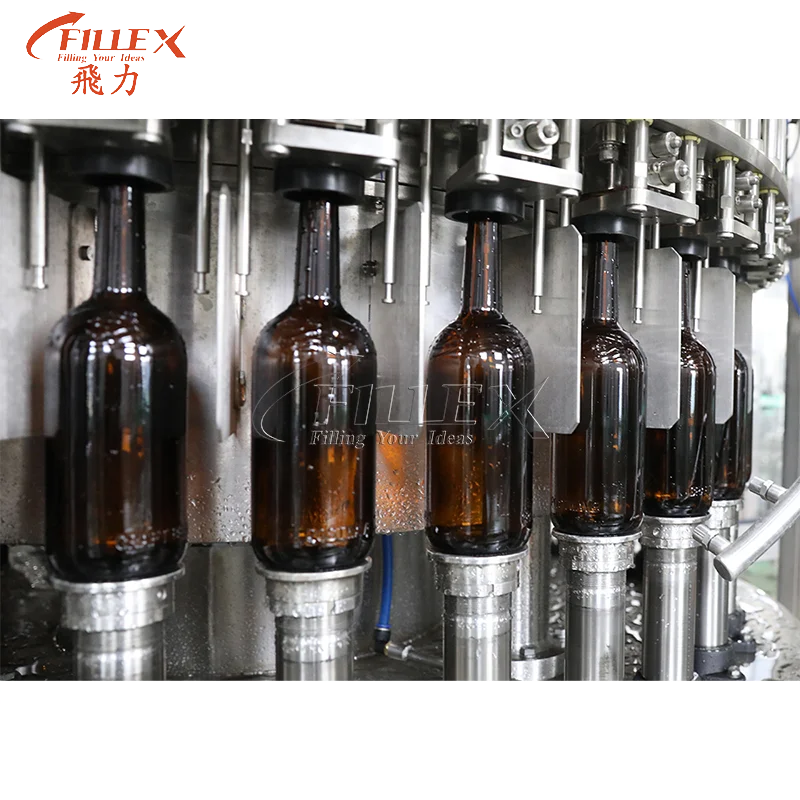 Beer filling machine Cola Soft Drinks Gas Soda bottle filling machine Automatic 3 In 1 rinsing filling capping Machine