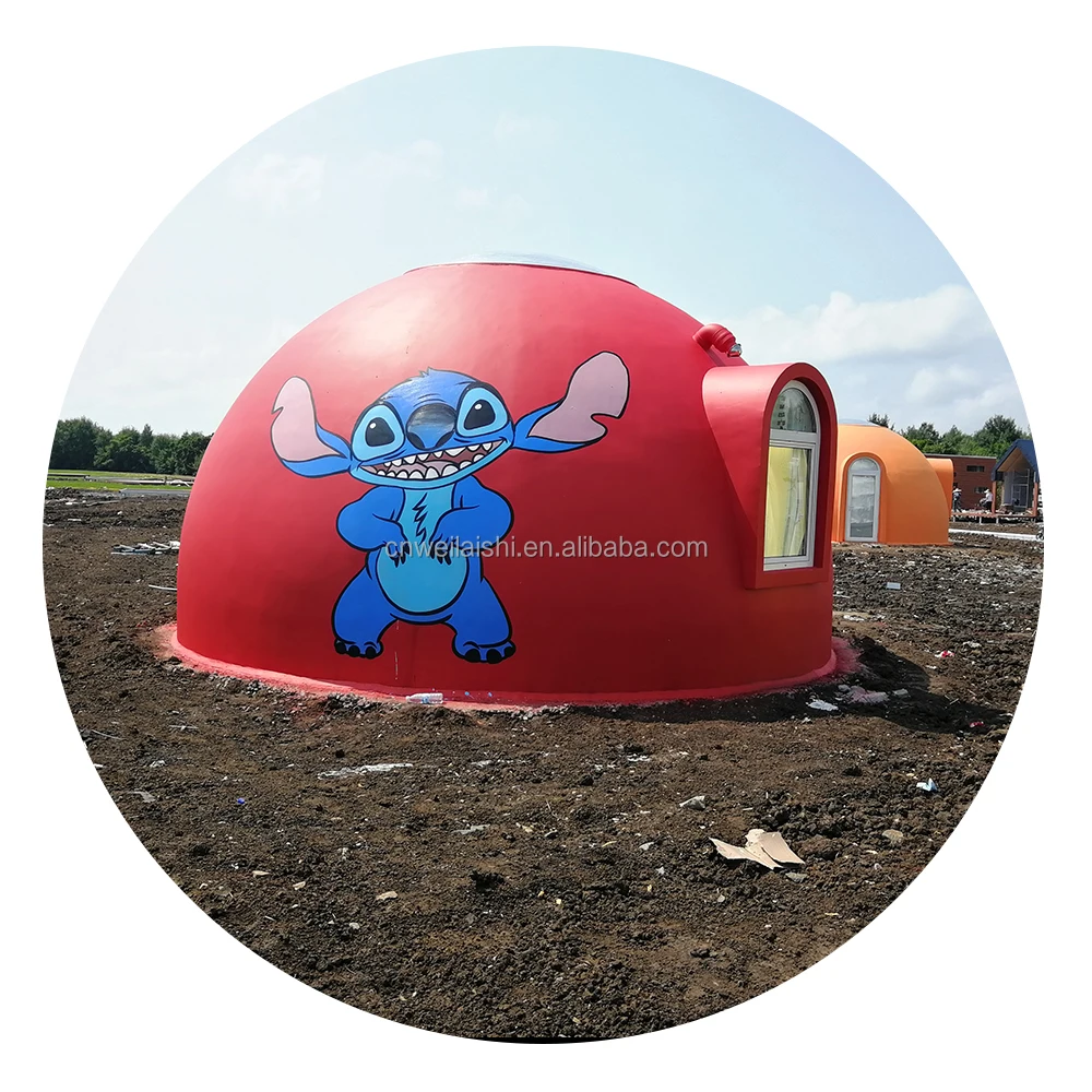 Cheap EPS Material Module house Structure Dome Prefab warmest home integrated graphene House round