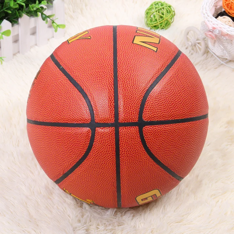 Color basketball kindergarten special basketball game training quality red, white and blue pu basketball