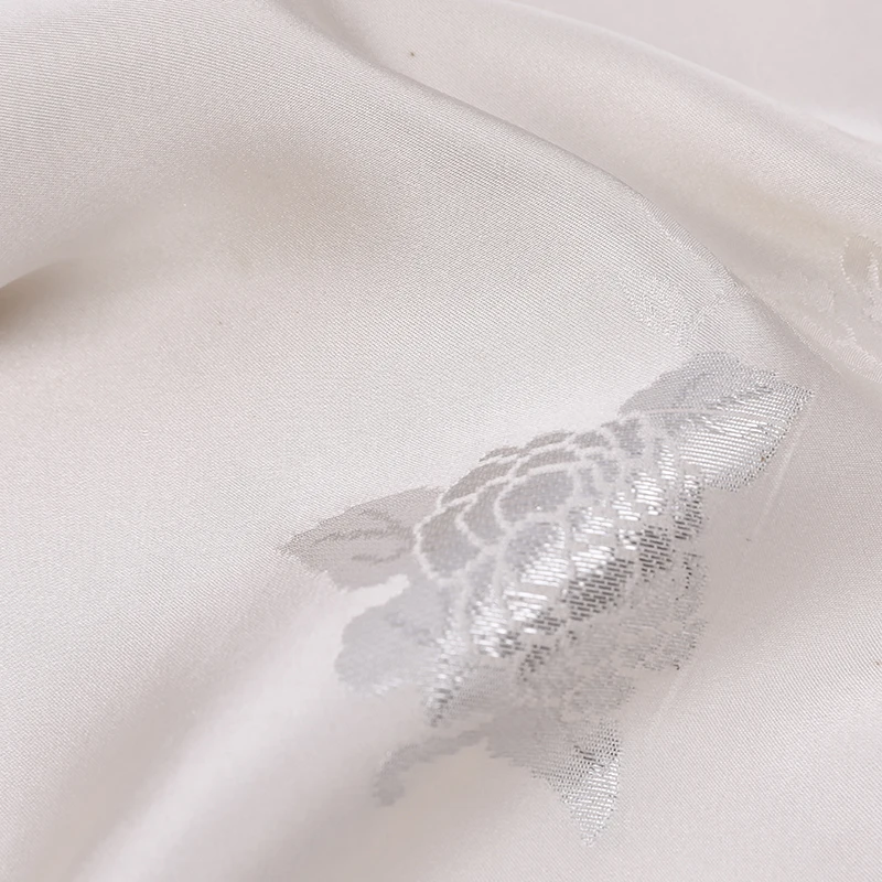 Lurex tie shirt fabric 10% silver flower butterfly woven shiny metallic brocade fabric