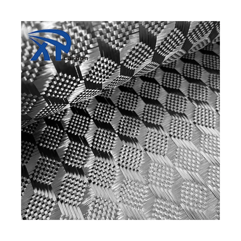 Cloth Carbon Fiber Fabric 3d Pure Jacquard Special Effect Three-dimensional 240g Black Carbon  Fabric Woven ZF 1m 