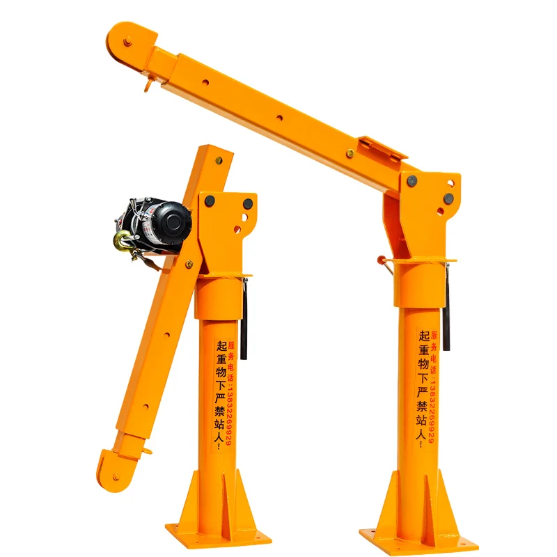 100 kg 300 kg 500 kg arm crane Mini Small Truck Mounted Crane Pickup farm truck crane